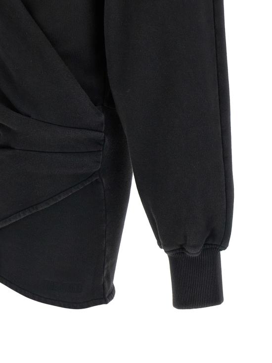  디 아티코 숏 원피스 아티코 후드 드레스 블랙 - THE ATTICO