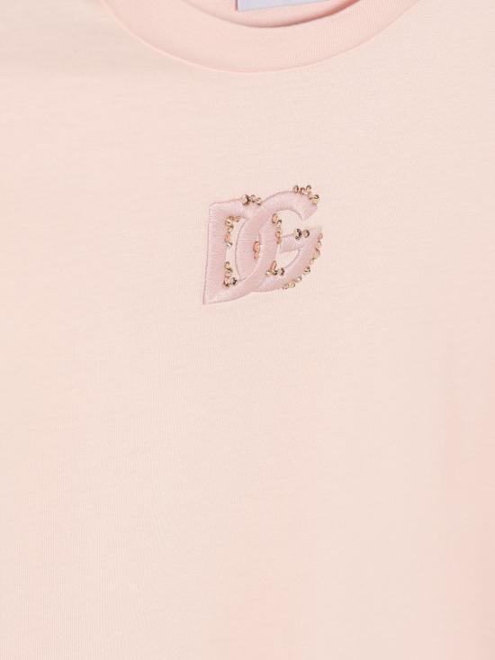 26SS [키즈] 돌체앤가바나 티셔츠 L5JTQUG7P0K F0662 Pink - DOLCE & GABBANA