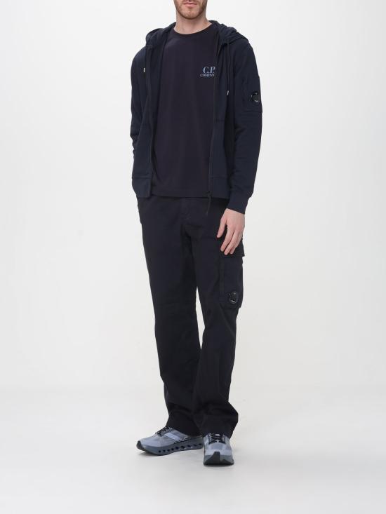 26SS 씨피 컴퍼니 집 후드 렌즈 스웨트셔츠 20CMSS081A002246G 888 Blue - C.P. COMPANY