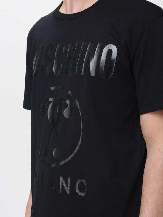 26SS 모스키노 반팔 티셔츠 07067040 0555 Black - MOSCHINO