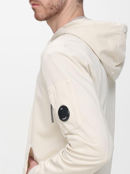 26SS 씨피 컴퍼니 집 후드 렌즈 스웨트셔츠 20CMSS081A002246G 114 Brown - C.P. COMPANY