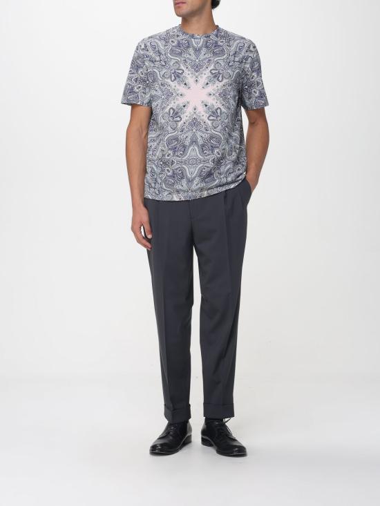 26SS 에트로 반팔 티셔츠 MRMA0002AKI10 X0880 Blue - ETRO