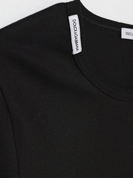26SS [키즈] 돌체앤가바나 티셔츠 L4J703ON00H N0000 Black - DOLCE & GABBANA