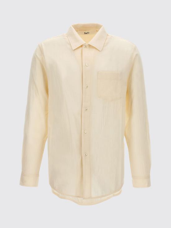 25FW 세퍼 긴팔 셔츠 FW23LEO VANILLA White