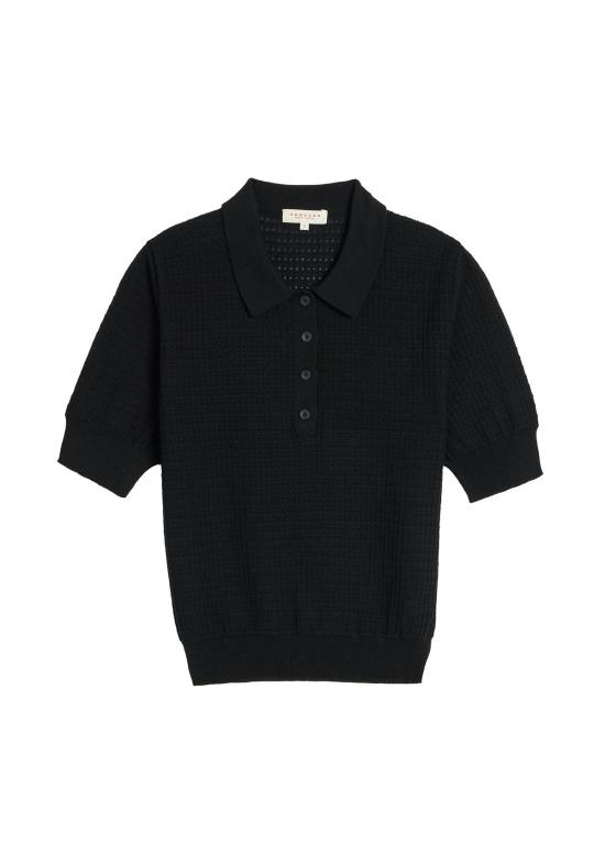  데미리 뉴욕 반팔 티셔츠 데밀리 셀리아 와플 포인트엘 코튼 폴로 탑 - DEMYLEE