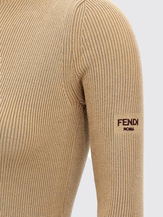 25FW 펜디 롱 원피스 FZDC60ASJK F1PNO Brown - FENDI