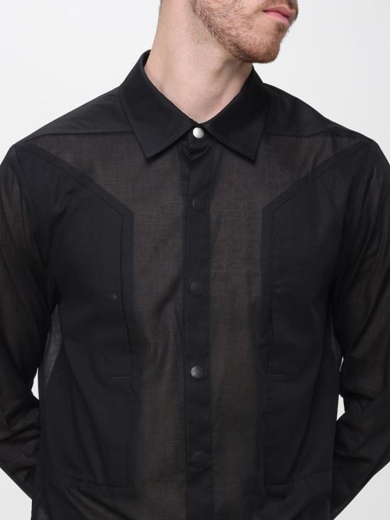 26SS 릭 오웬스 긴팔 셔츠 RU01F2237CV 09 Black - RICK OWENS