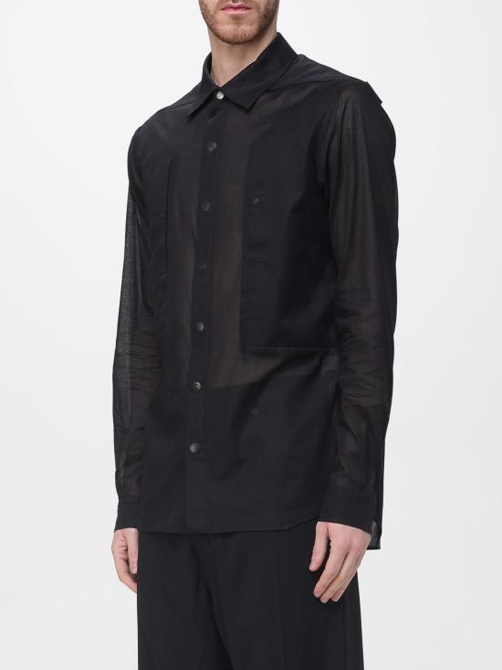 26SS 릭 오웬스 긴팔 셔츠 RU01F2237CV 09 Black - RICK OWENS