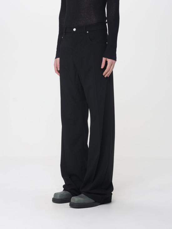 26SS 릭 오웬스 스트레이트 팬츠 RR01F2333WLP 09 Black - RICK OWENS