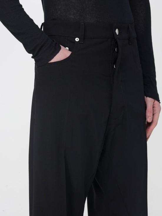 26SS 릭 오웬스 스트레이트 팬츠 RR01F2333WLP 09 Black - RICK OWENS