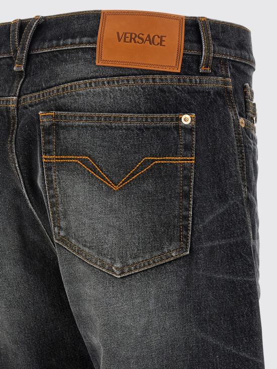 25FW 베르사체 데님 팬츠 10194621A15197 1D810 Black - VERSACE