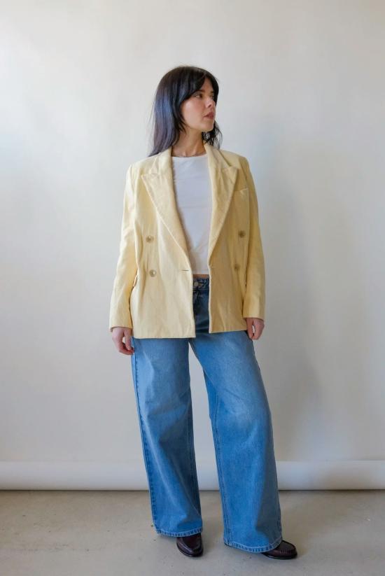  아크네 스튜디오 수트 자켓 코듀로이 블레이저 버터 - ACNE STUDIOS