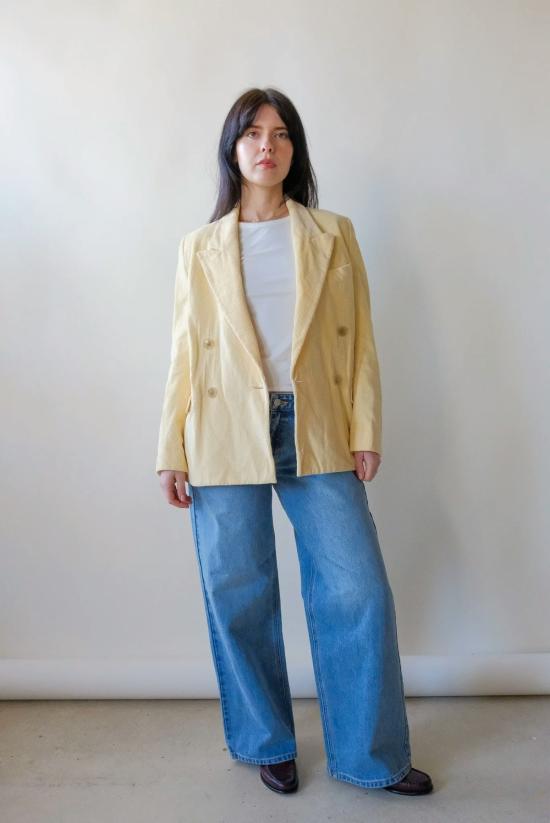  아크네 스튜디오 수트 자켓 코듀로이 블레이저 버터 - ACNE STUDIOS