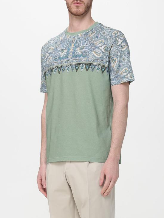 26SS 에트로 반팔 티셔츠 MRMA0002AKI12 X0890 Green - ETRO