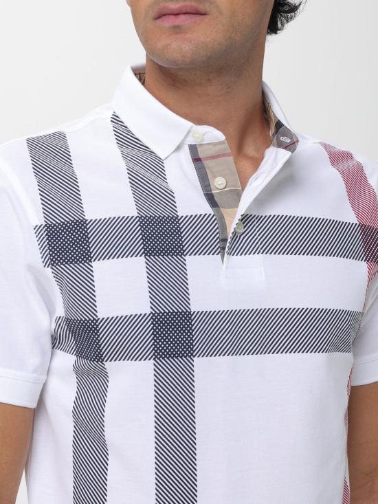 26SS 바버 폴로 티셔츠 MML1117 WH11 White - BARBOUR
