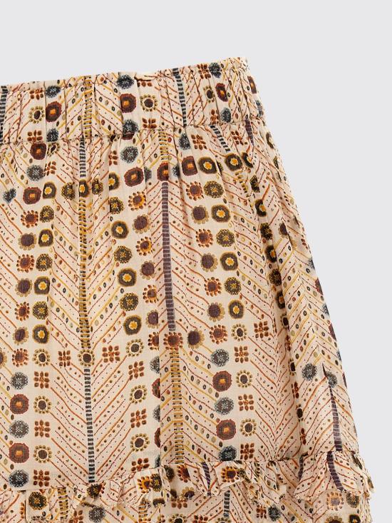 25FW 이자벨마랑에뚜왈 DIYA 디야 프린티드 티어드 미디 스커트 JU0239FAC1J19E 23EC Beige - ISABEL MARANT ETOILE