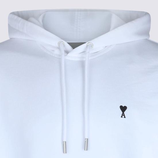  아미 긴팔 티셔츠 알렉상드르 마티우시 코튼 스웨트셔츠 화이트 - AMI