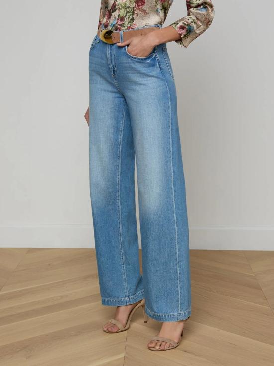  라장스 데님 팬츠 스코티 와이드 레그 진 애너하임 - L'AGENCE