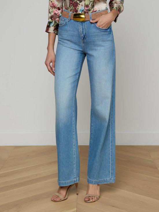  라장스 데님 팬츠 스코티 와이드 레그 진 애너하임 - L'AGENCE