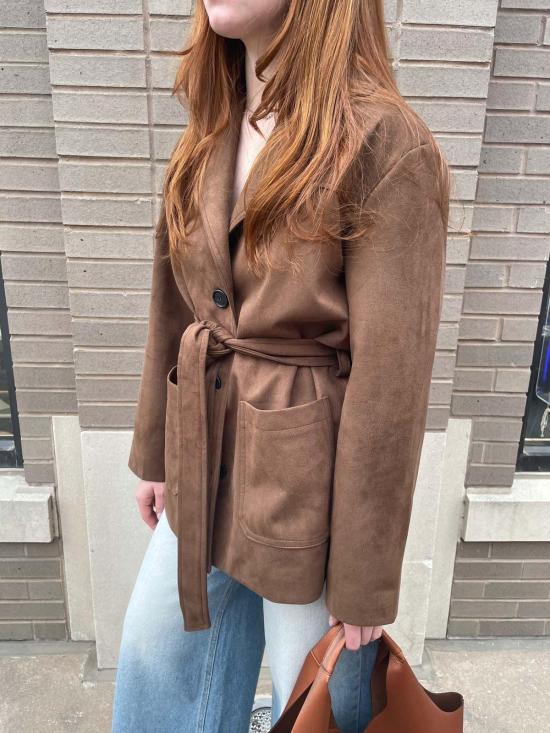  더 엔케이씨 스토어 자켓 NKC 스토어 칼리 스웨이드 재킷 브라운 - The NKC Store