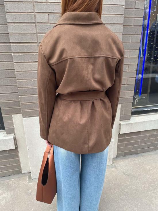  더 엔케이씨 스토어 자켓 NKC 스토어 칼리 스웨이드 재킷 브라운 - The NKC Store