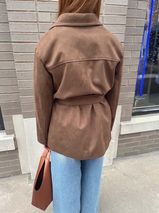  더 엔케이씨 스토어 자켓 NKC 스토어 칼리 스웨이드 재킷 브라운 - The NKC Store