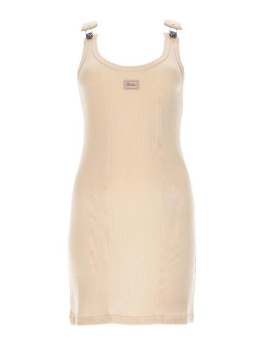  장 폴 고티에 숏 원피스 로고 패치 미니 드레스 누드