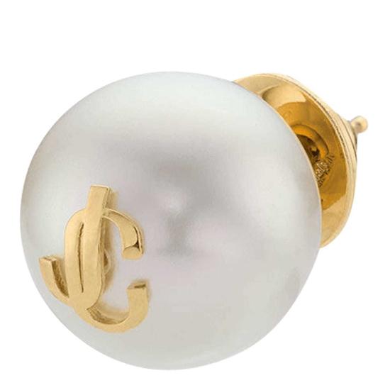  지미추 이어링 맥시 진주 스터드 귀걸이 화이트 - JIMMY CHOO