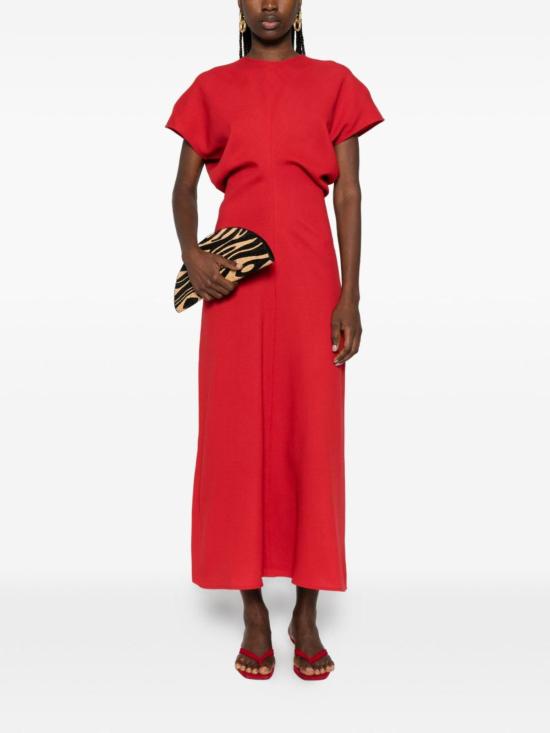  토템 롱 원피스 울 롱 드레스 레드 - TOTEME