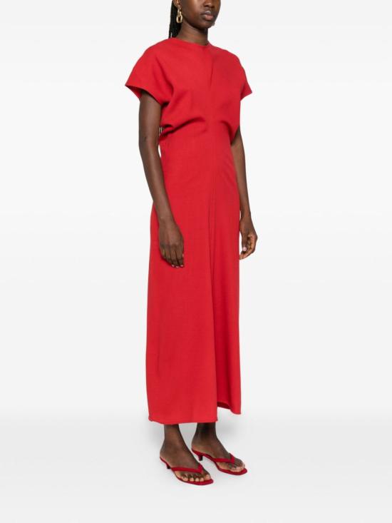  토템 롱 원피스 울 롱 드레스 레드 - TOTEME