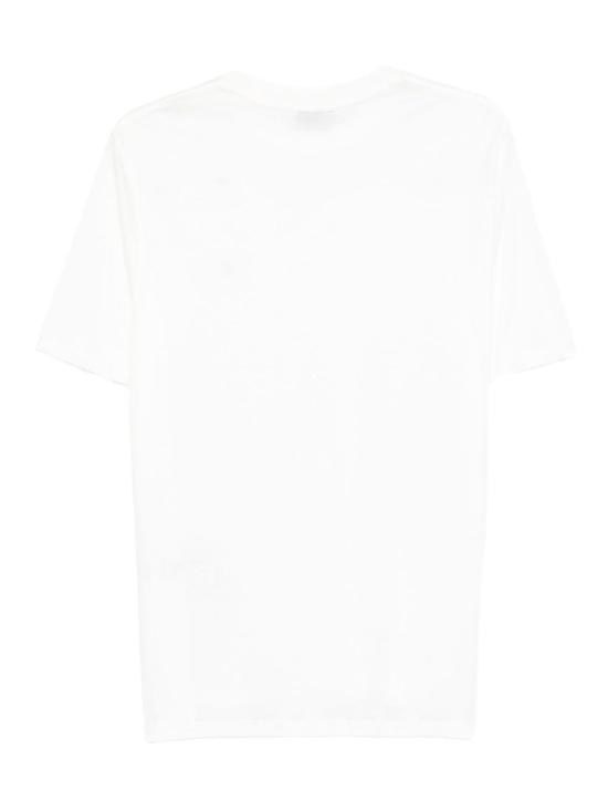  엠포리오 아르마니 반팔 티셔츠 코튼 블렌드 티셔츠 화이트 - EMPORIO ARMANI