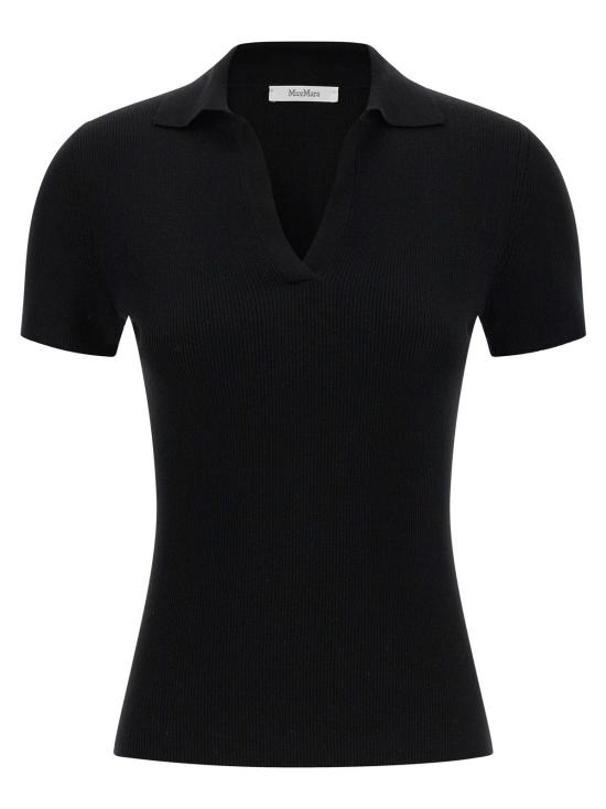  막스마라 반팔 티셔츠 막스 마라 맥스말베로 폴로 셔츠 블랙