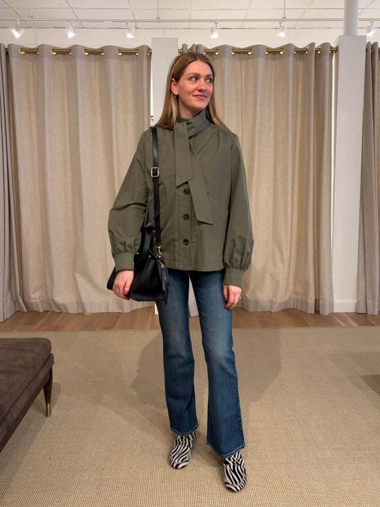  포르테포르테 트렌치 코트 포르테 포르테 방수 트윌 숏 피코트 - FORTE FORTE