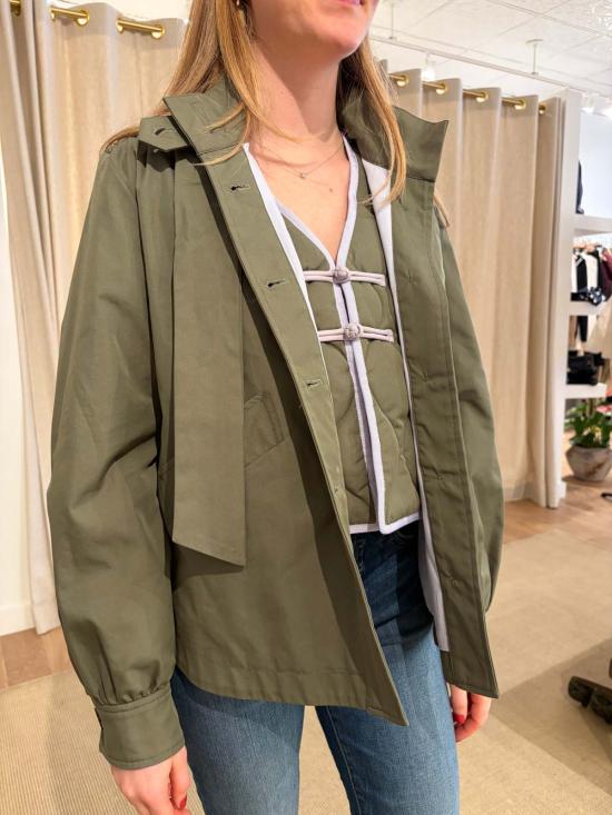  포르테포르테 트렌치 코트 포르테 포르테 방수 트윌 숏 피코트 - FORTE FORTE