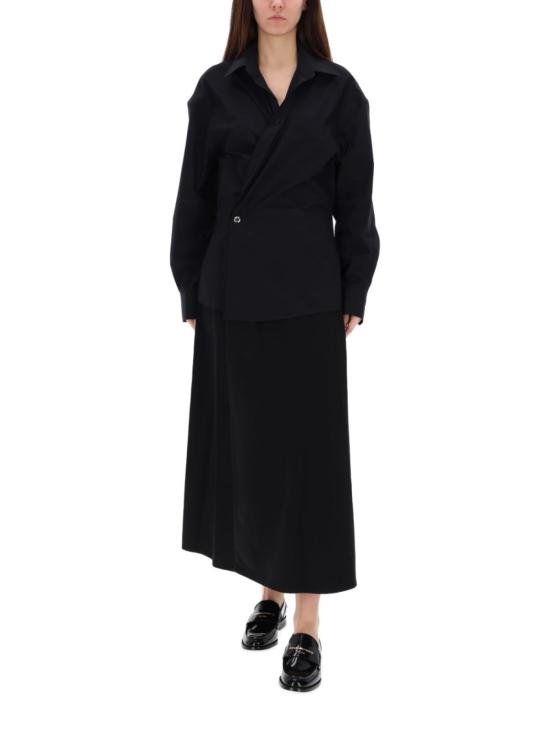  알렉산더 왕 롱 원피스 롱 랩 드레스 블랙 - ALEXANDER WANG