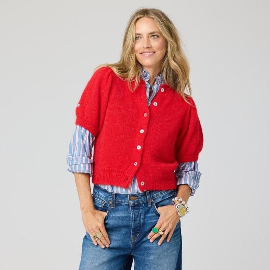  케리 로센탈 가디건 케리 로젠탈 러브 노트 반팔 - KERRI ROSENTHAL