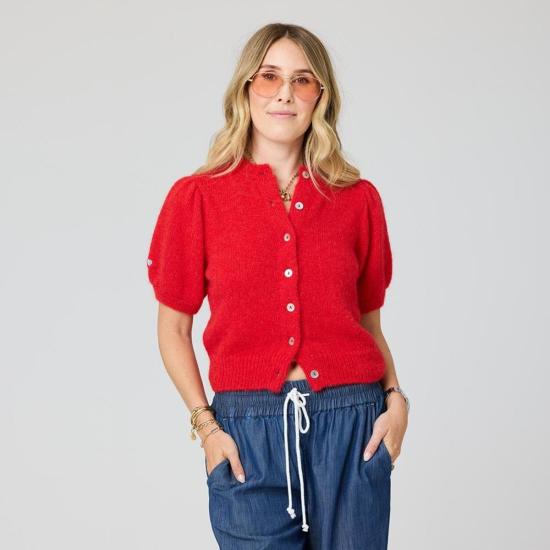  케리 로센탈 가디건 케리 로젠탈 러브 노트 반팔 - KERRI ROSENTHAL