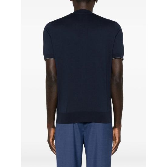  브루넬로 쿠치넬리 반팔 티셔츠 스웨터 티셔츠 블루 - BRUNELLO CUCINELLI