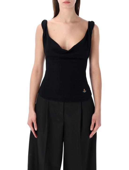 26SS 비비안웨스트우드 반팔 티셔츠 1504000B J009CN401 BLACK