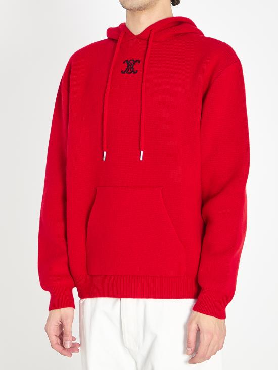 25FW 셀린느 캐시미어 후드 스웨터 RY0QZ0X7327BK red - CELINE