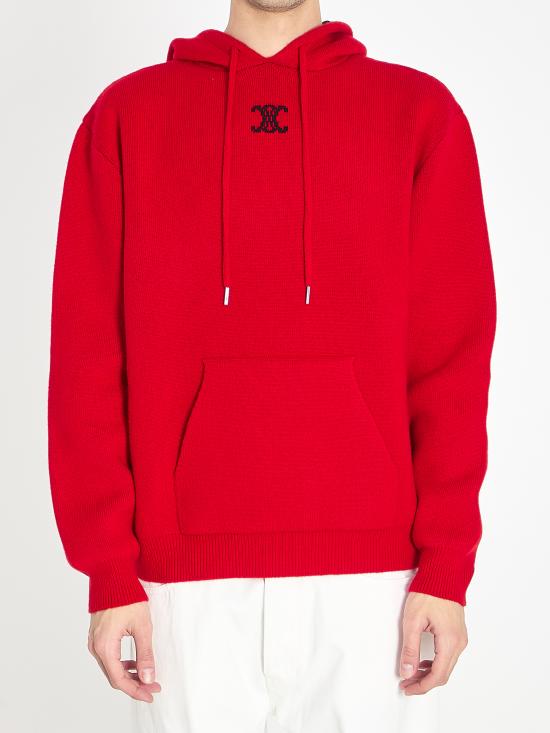 25FW 셀린느 캐시미어 후드 스웨터 RY0QZ0X7327BK red