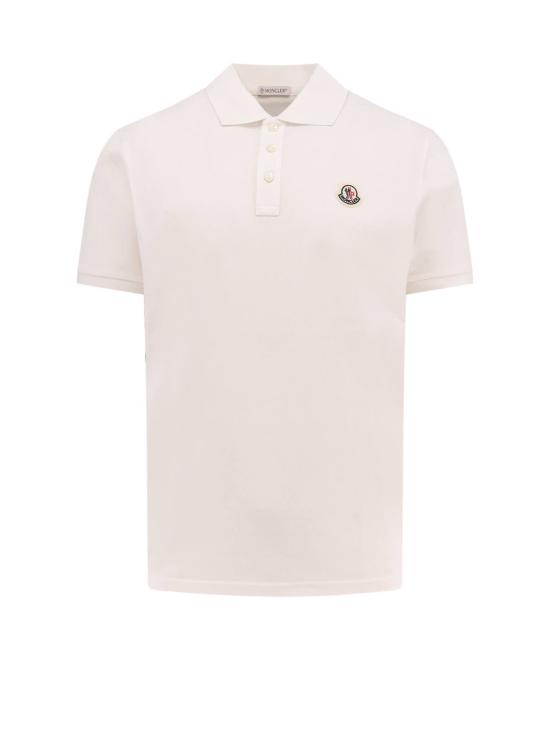  몽클레어 폴로 티셔츠 앞면에 로고가 있는  코튼 폴로 셔츠