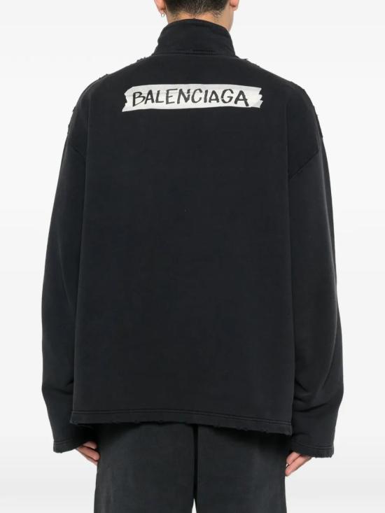 26SS 발렌시아가 후드 티셔츠 850438TTVL71041 black - BALENCIAGA