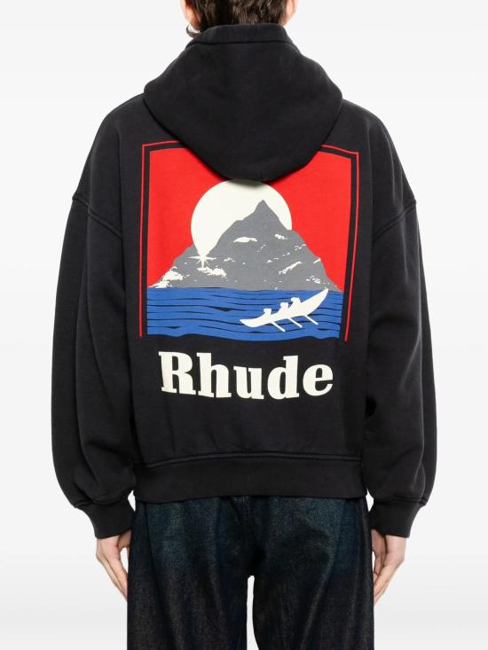 26SS 루드 후드 티셔츠 RHPS26HO07012 6011 VINTBLARB - RHUDE