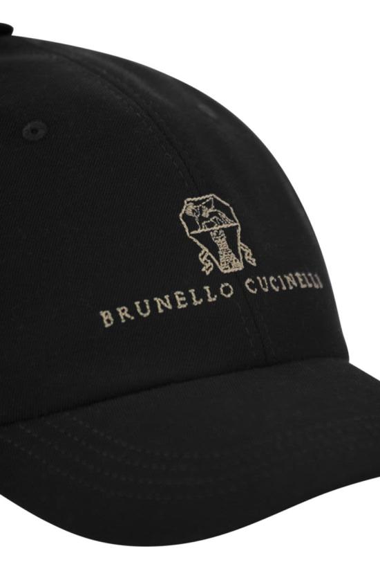 26SS 브루넬로 쿠치넬리 로고 자수 베이스볼 캡 M252D9850 CEK15 NERO - BRUNELLO CUCINELLI