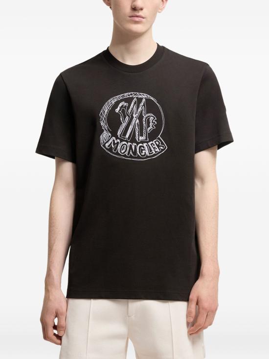 26SS 몽클레어 반팔 티셔츠 L10918C0003589AUG 999 BLACK - MONCLER