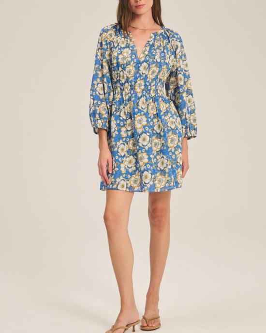  벨벳 숏 원피스 상드린 보호 드레스 Asul