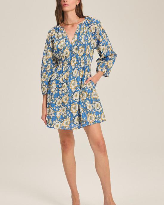  벨벳 숏 원피스 상드린 보호 드레스 Asul - VELVET