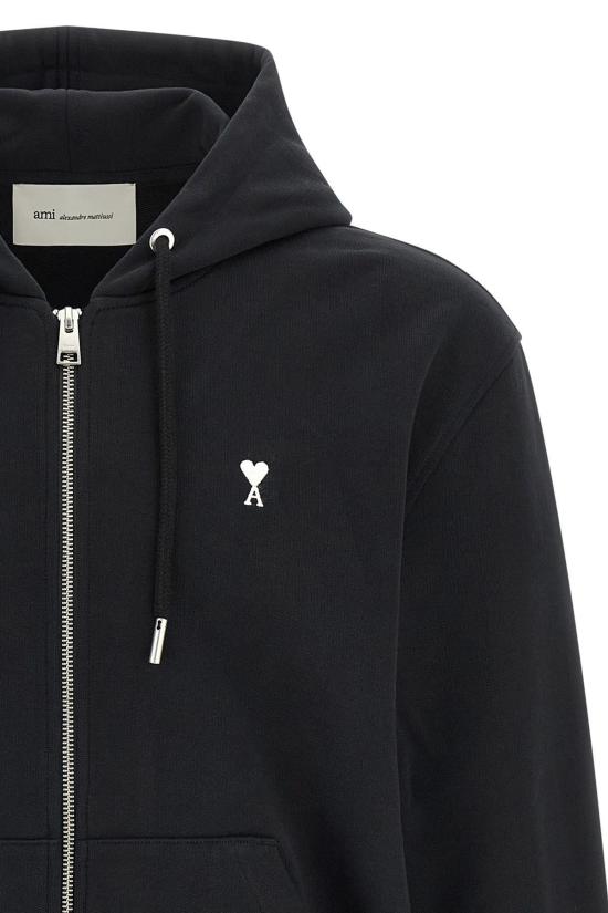 26SS 아미 후드 티셔츠 HSW765730 045 NOIR BLANC - AMI