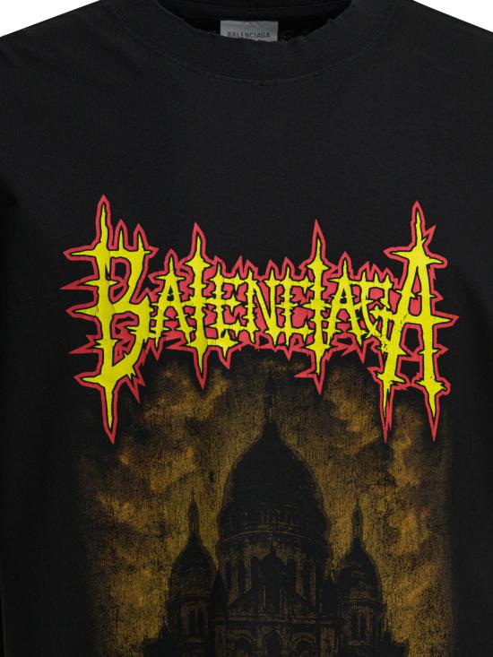 26SS 발렌시아가 반팔 티셔츠 764235TUVE41000 BLACK - BALENCIAGA